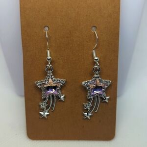 Pink Shooting Star Earrings
